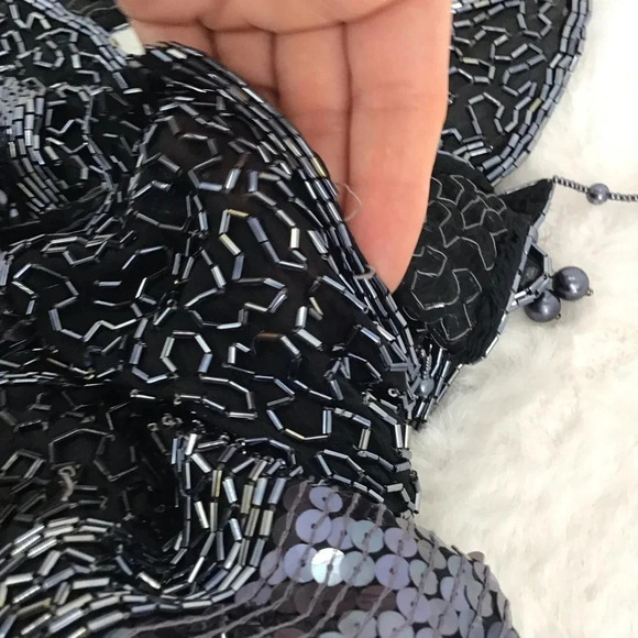 Judith Ann Creations Vintage 80’s Gatsby Style Beaded SequinTunic Top Size L/XL - Picture 8 of 9